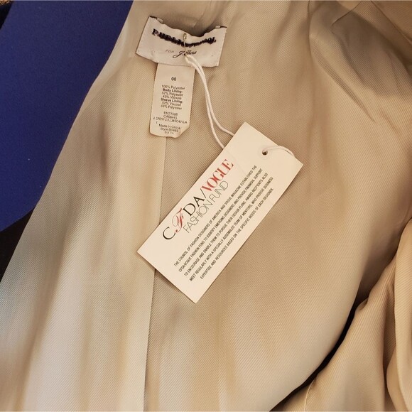 Public School for J. Crew Tailored Shawl Collar Tuxedo Jacket Blazer Royal Blue - Picture 8 of 12